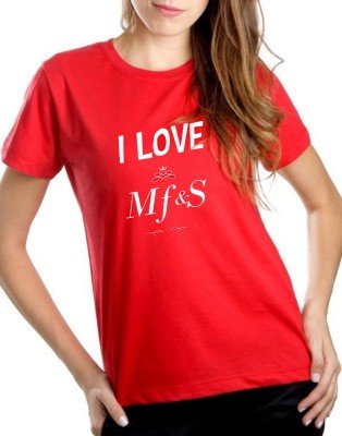 Camiseta I Love MF&S Feminina Vermelha