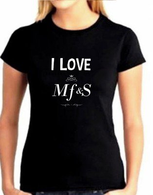 Camiseta I Love MF&S Feminina Preta